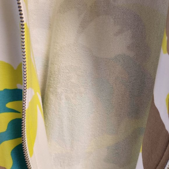 Susan Graver Weekend Jacket Size L 95% Cotton 5% Spandex Stretchy Full Zip Close - Picture 8 of 9